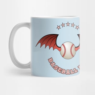 Baseball Bat - ball with bat wings Mug